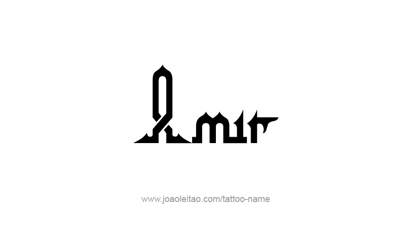 Tattoo Design  Name Amir   