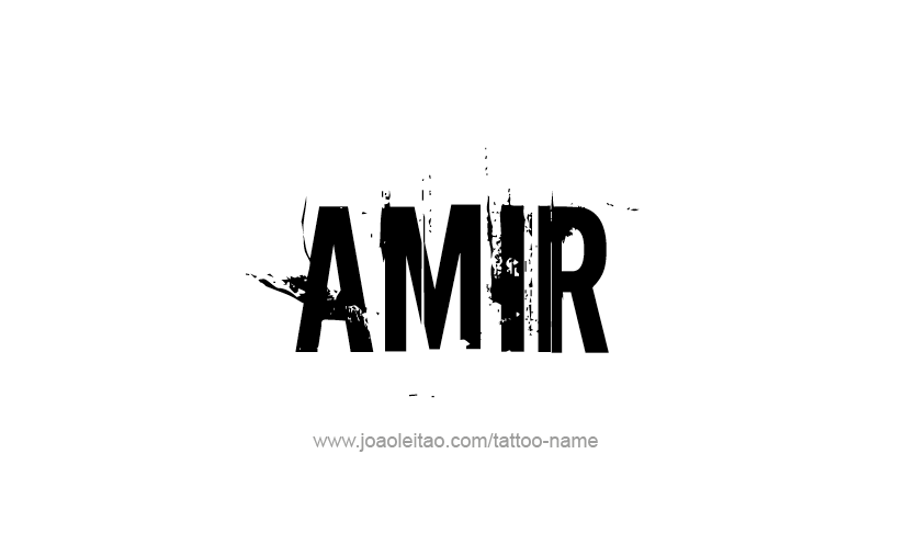 Amir Name Tattoo Designs