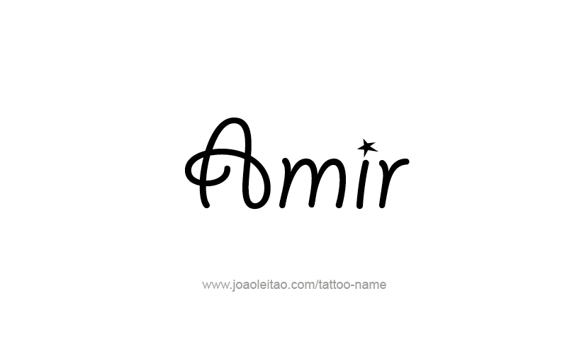 Tattoo Design  Name Amir   