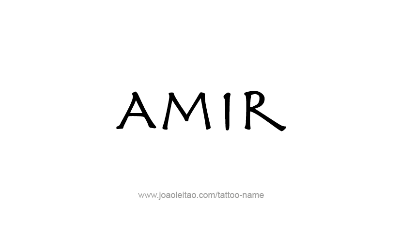 Tattoo Design  Name Amir   