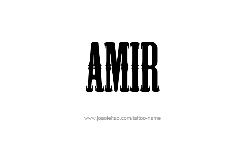 Tattoo Design  Name Amir   