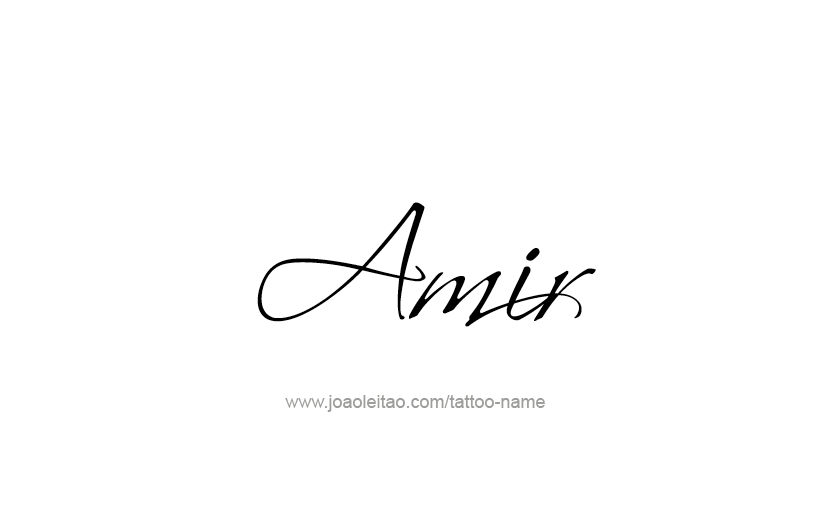 Tattoo Design  Name Amir   