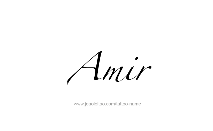 Tattoo Design  Name Amir   