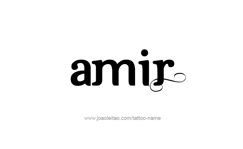 Tattoo Design  Name Amir   