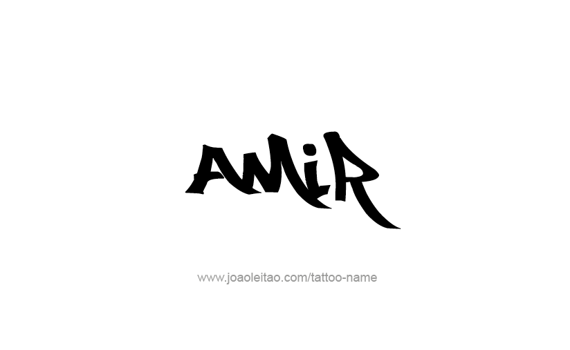 Tattoo Design  Name Amir   