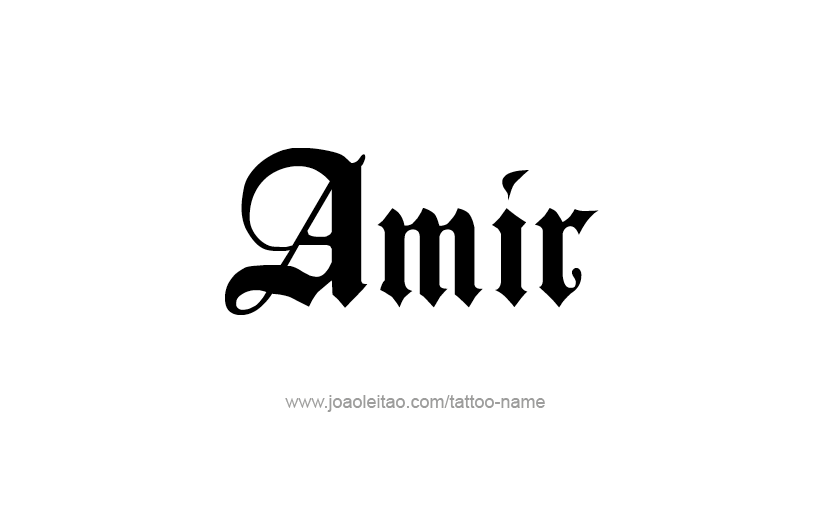 Tattoo Design  Name Amir   