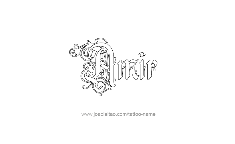 Tattoo Design  Name Amir   