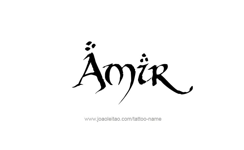 Tattoo Design  Name Amir   