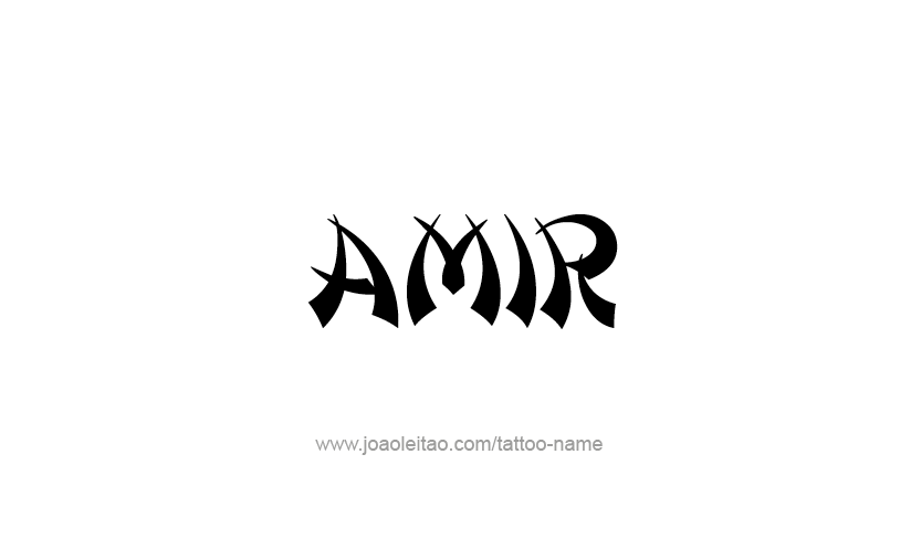 Tattoo Design  Name Amir