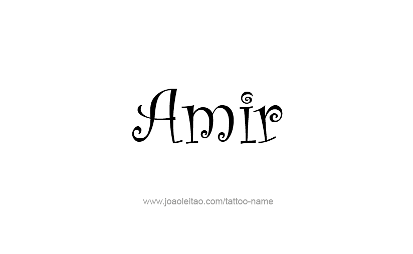 Tattoo Design  Name Amir   