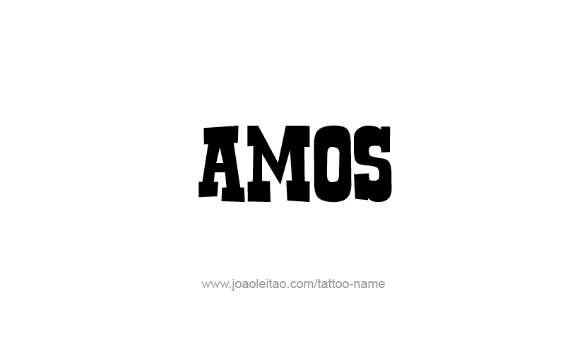 Tattoo Design  Name Amos   