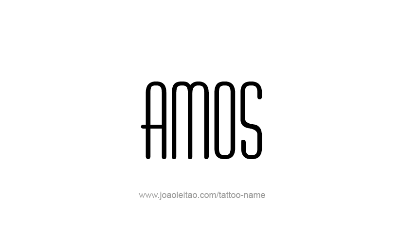 Tattoo Design  Name Amos   