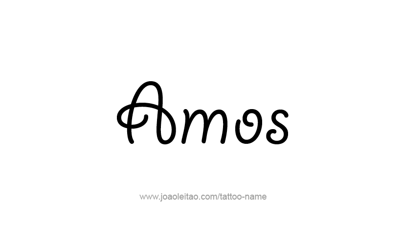Tattoo Design  Name Amos   