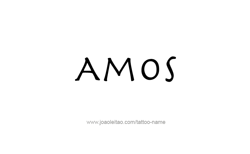 Tattoo Design  Name Amos   