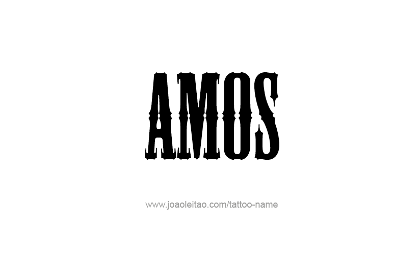 Tattoo Design  Name Amos   