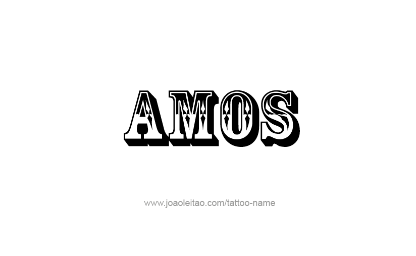 Tattoo Design  Name Amos   