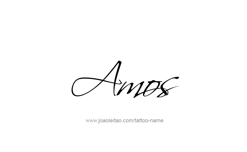 Tattoo Design  Name Amos   