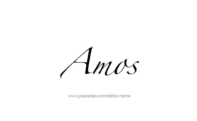 Tattoo Design  Name Amos   