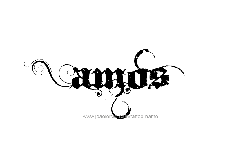 Tattoo Design  Name Amos   