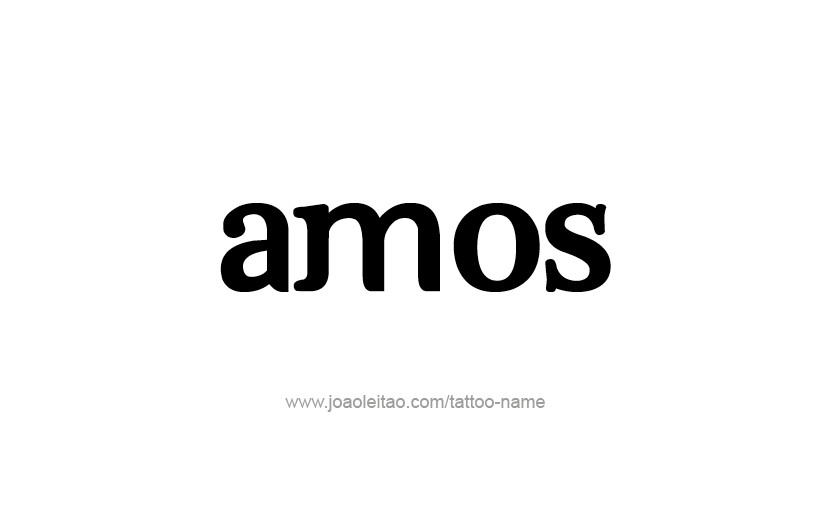 Tattoo Design  Name Amos   