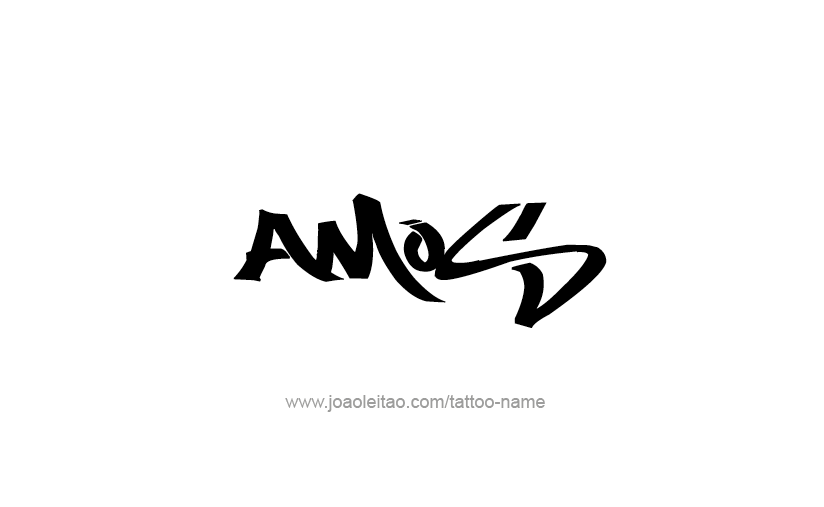 Tattoo Design  Name Amos   