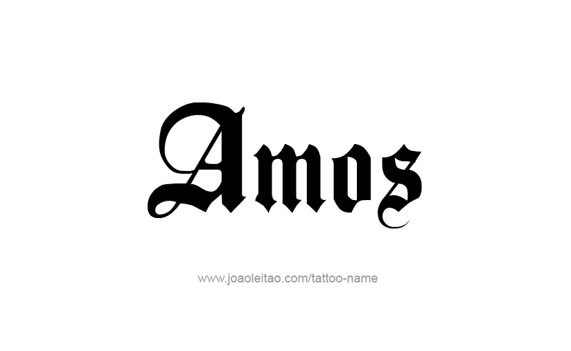 Tattoo Design  Name Amos   