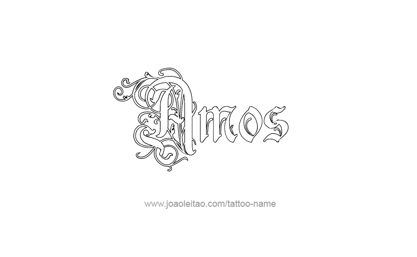 Tattoo Design  Name Amos   