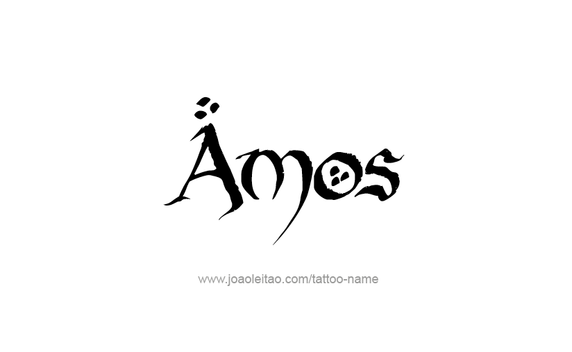 Tattoo Design  Name Amos   