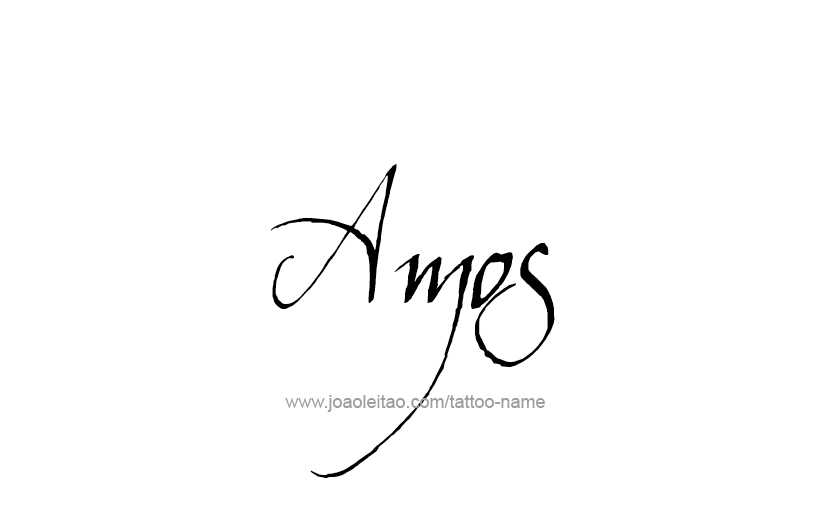 Tattoo Design  Name Amos   