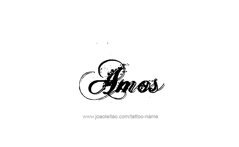 Tattoo Design  Name Amos   