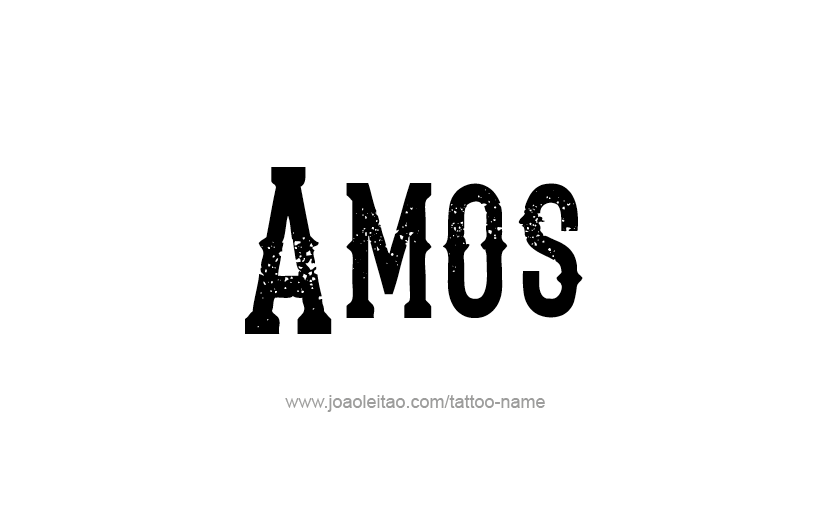 Tattoo Design  Name Amos   