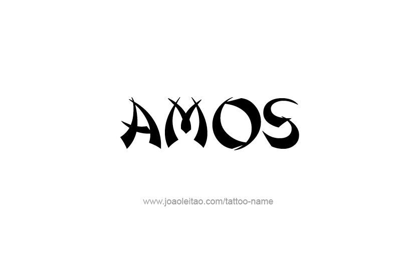 Tattoo Design  Name Amos