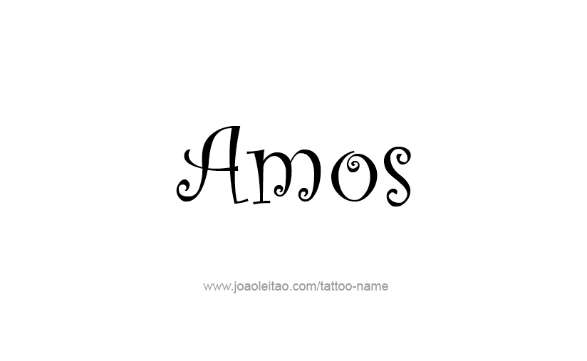 Tattoo Design  Name Amos   