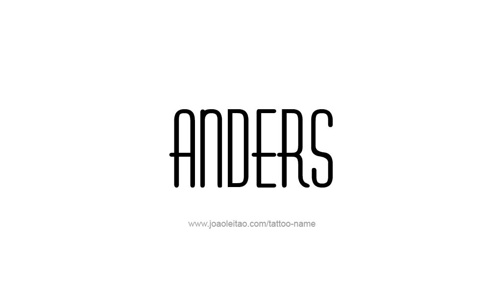 Tattoo Design  Name Anders   