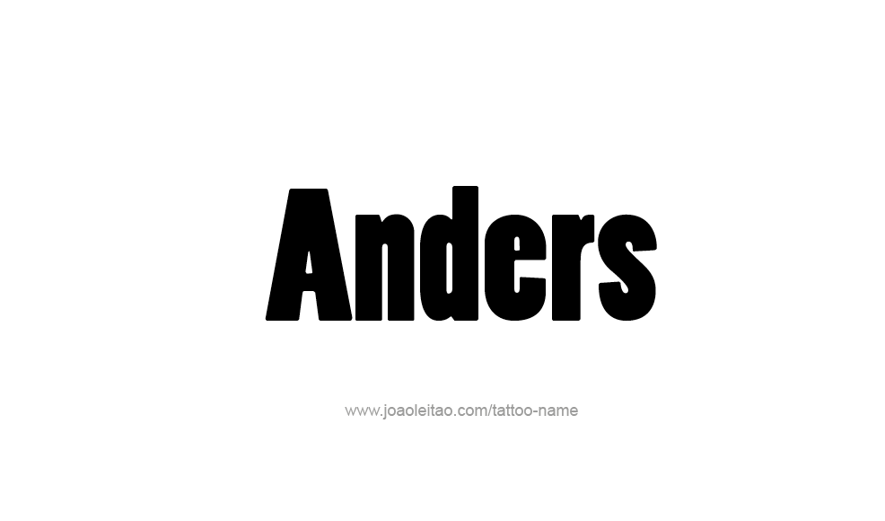 Tattoo Design  Name Anders   