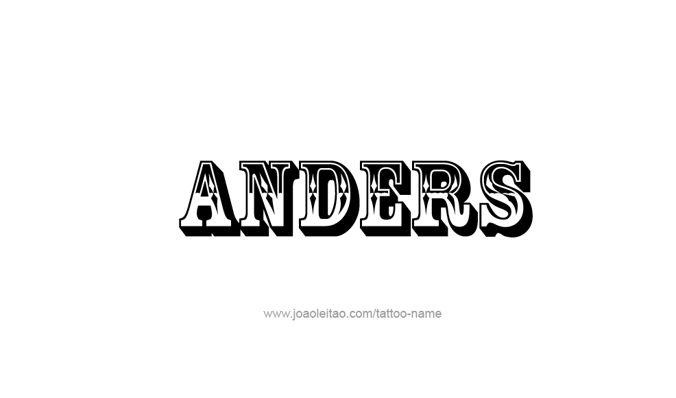 Tattoo Design  Name Anders   