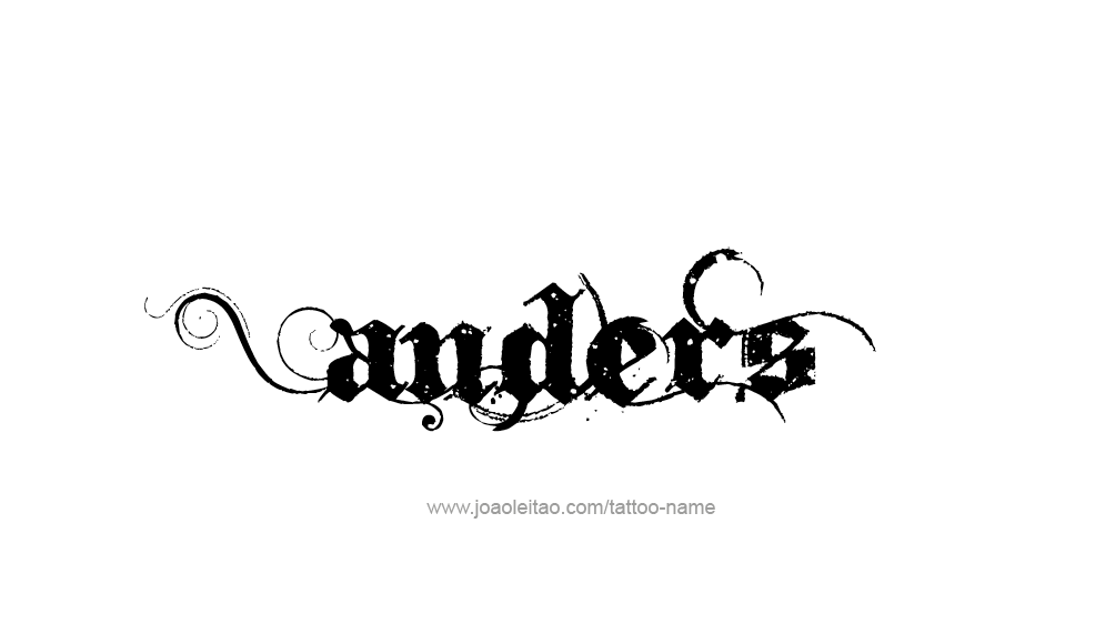 Tattoo Design  Name Anders   