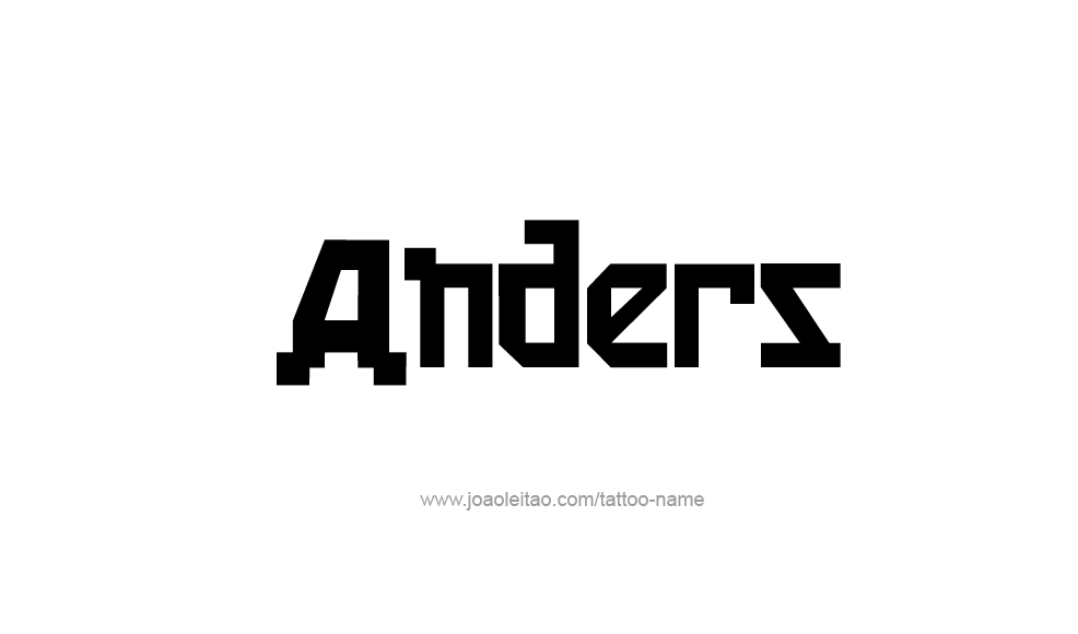 Tattoo Design  Name Anders   