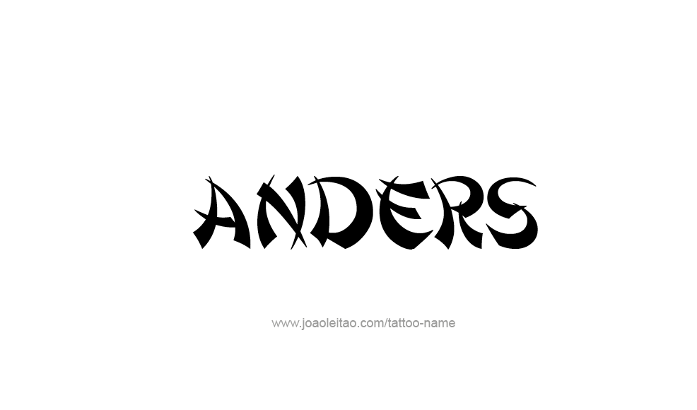 Tattoo Design  Name Anders