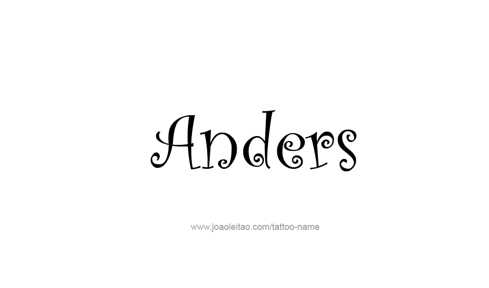 Tattoo Design  Name Anders   