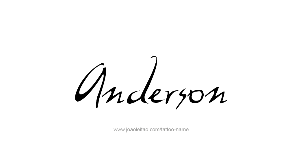 Tattoo Design  Name Anderson   