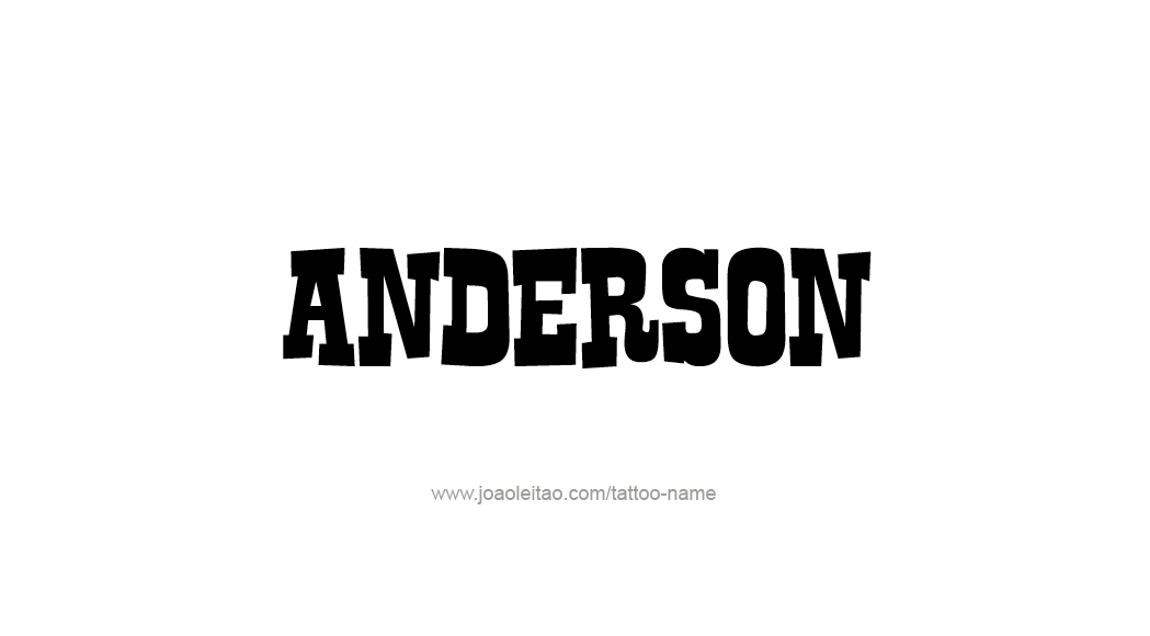 Tattoo Design  Name Anderson   