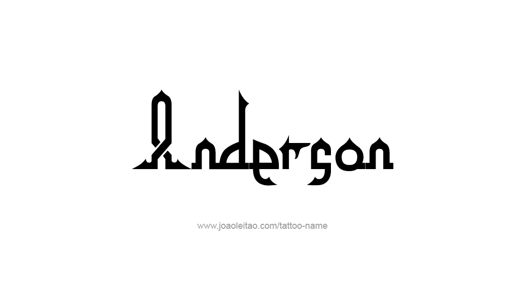 Tattoo Design  Name Anderson   