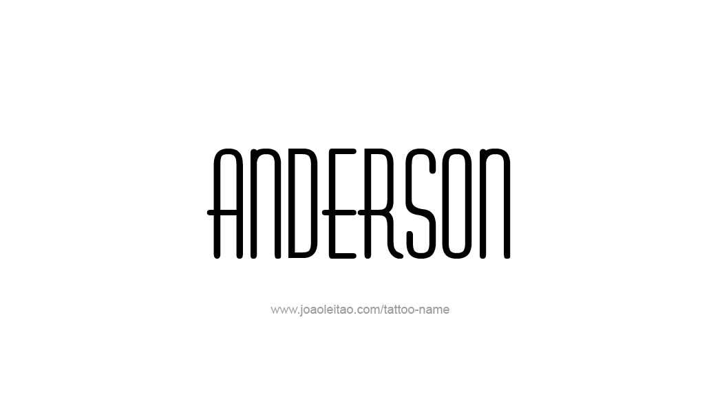 Tattoo Design  Name Anderson   