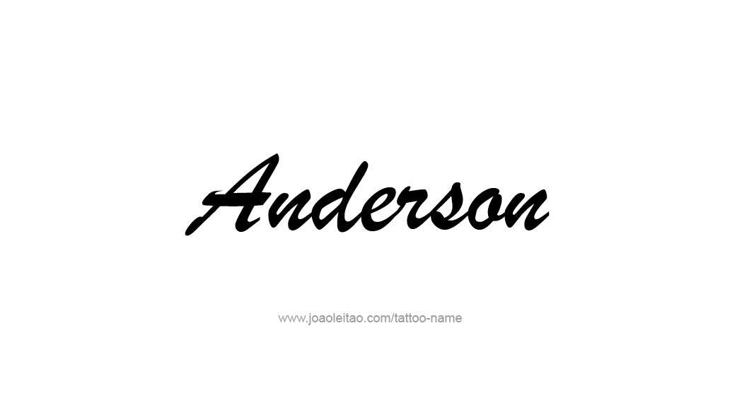 Tattoo Design  Name Anderson   