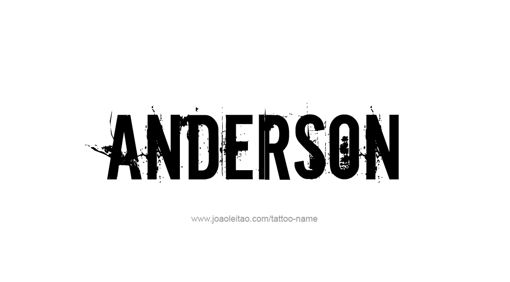 Tattoo Design  Name Anderson   