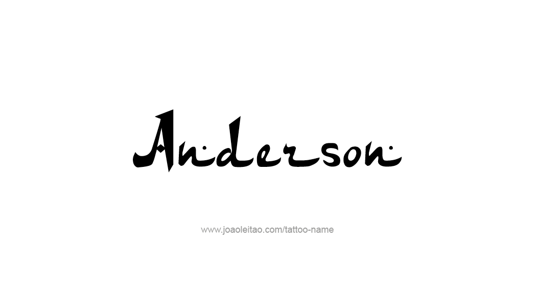 Tattoo Design  Name Anderson   