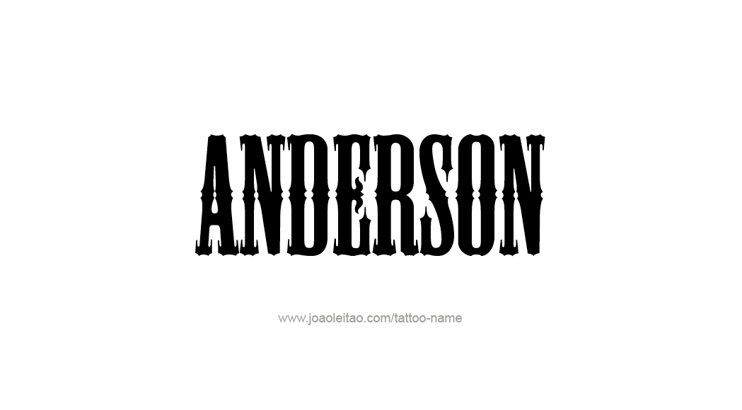 Tattoo Design  Name Anderson   