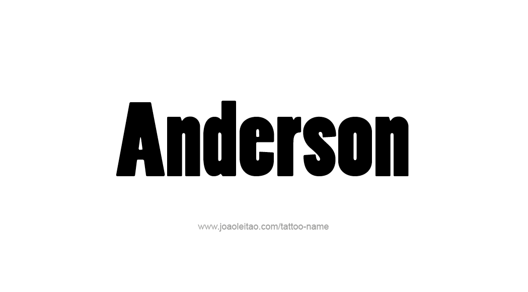 Tattoo Design  Name Anderson   