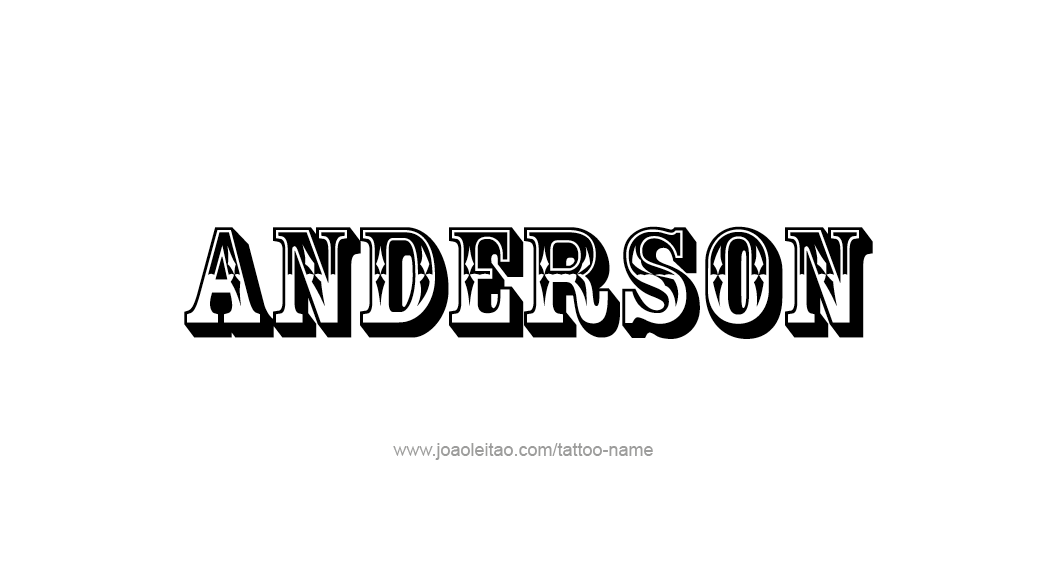 Tattoo Design  Name Anderson   